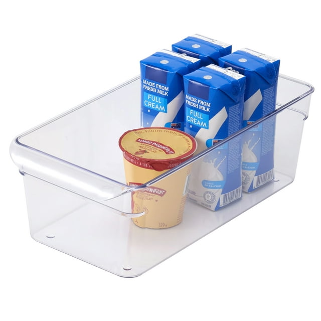 Small Fridge Bin, Clear Plastic, Fridge Organizer -12x6x4 inches Small Fridge Bin, Clear Plastic, Fridge Organizer -12x6x4 inches